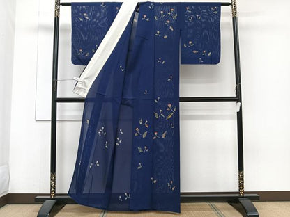 平和屋着物＊夏物　訪問着　絽　草花文　正絹　逸品　CABJ4173xi