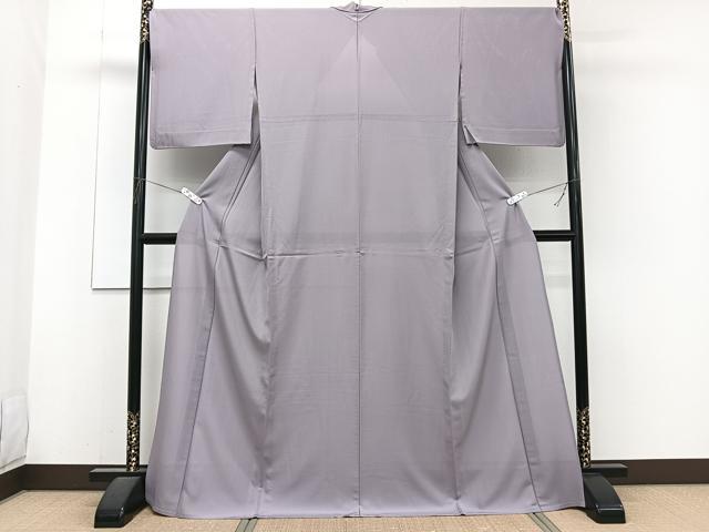 平和屋着物＊夏物　色無地　絽　鳩羽色　正絹　逸品　CABJ4176xi