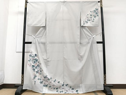 平和屋着物＊夏物　訪問着　絽　葡萄蔦の葉文　洗える着物　CABJ4178xi