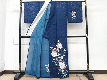 平和屋着物＊夏物　訪問着　絽　枝草花文　洗える着物　CABJ4181xi