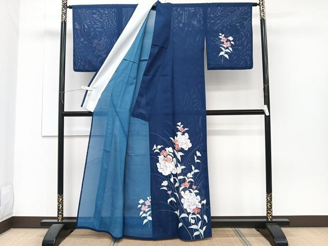 平和屋着物＊夏物　訪問着　絽　枝草花文　洗える着物　CABJ4181xi