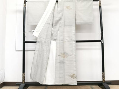平和屋着物＊夏物　訪問着　変わり絽　刺繍　雲取り文　金彩　正絹　逸品　CABJ4185xi