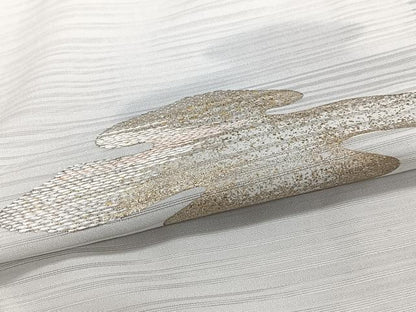 平和屋着物＊夏物　訪問着　変わり絽　刺繍　雲取り文　金彩　正絹　逸品　CABJ4185xi
