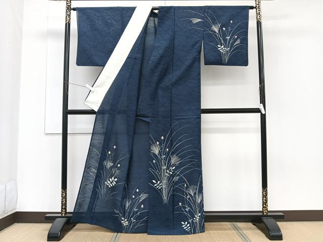 平和屋着物＊夏物　訪問着　絽　芝紋紗　枝草蕾文　正絹　逸品　CABJ4190xi