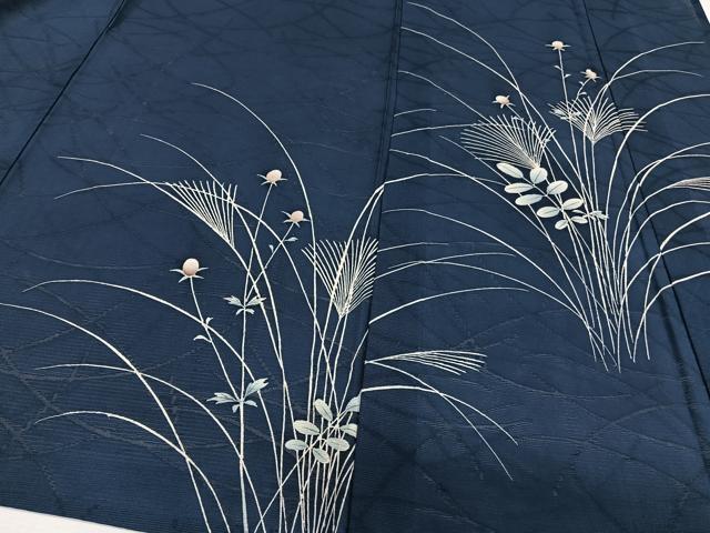 平和屋着物＊夏物　訪問着　絽　芝紋紗　枝草蕾文　正絹　逸品　CABJ4190xi