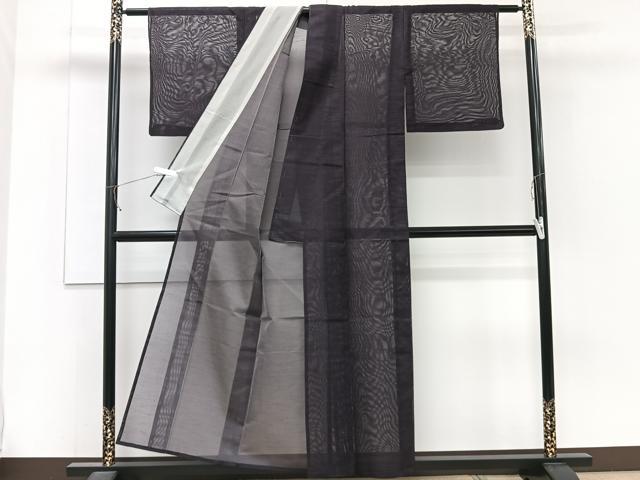 平和屋着物＊夏物　小紋　紗　霞文　正絹　逸品　CABJ4191xi