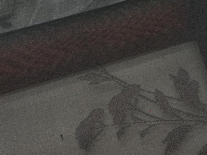 平和屋着物＊夏物　小紋　紗　草花文　黒地　正絹　逸品　未使用　CABJ4192xi