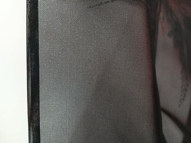 平和屋着物＊夏物　小紋　紗　草花文　黒地　正絹　逸品　未使用　CABJ4192xi