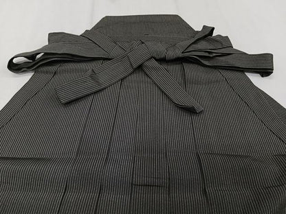 平和屋着物＊夏物　男性　行灯袴　縦絽　縞　正絹　逸品　CABJ4197xi