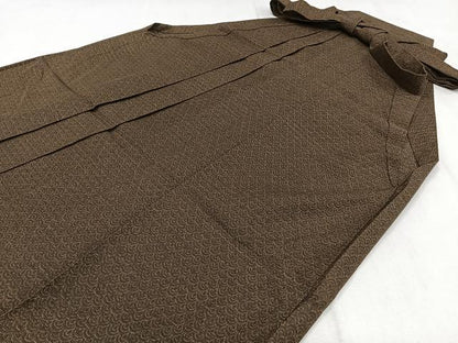 平和屋着物＊夏物　男性　行灯袴　青海波文　正絹　逸品　CABJ4198xi