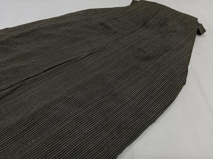 平和屋着物＊夏物　男性　行灯袴　縦絽　縞　正絹　逸品　CABJ4199xi
