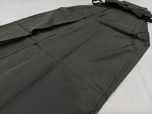 平和屋着物＊夏物　男性　行灯袴　縦絽　縞　正絹　逸品　CABJ4200xi