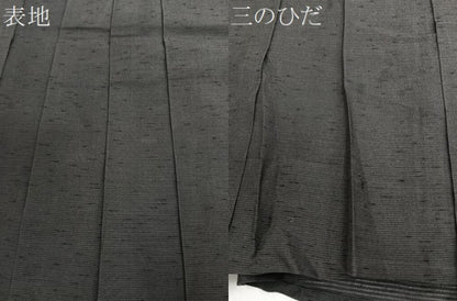 平和屋着物＊夏物　男性　行灯袴　絽　赤墨色　正絹　逸品　CABJ4201xi