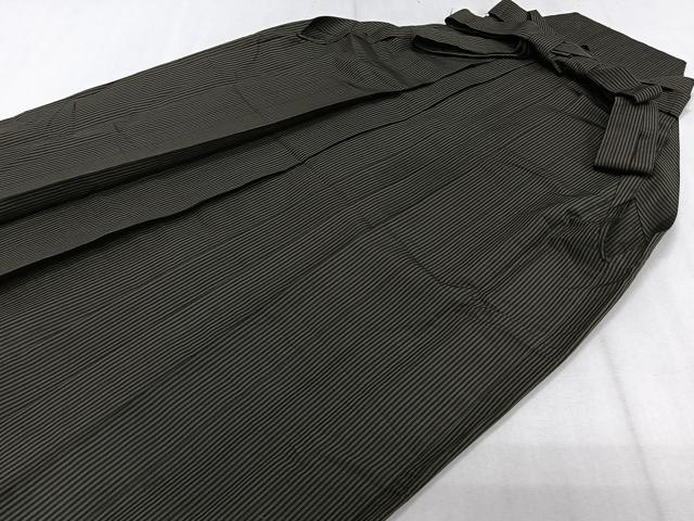平和屋着物＊夏物　男性　行灯袴　縦絽　縞　正絹　逸品　CABJ4202xi