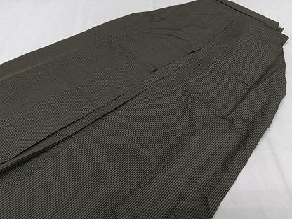 平和屋着物＊夏物　男性　行灯袴　縦絽　縞　正絹　逸品　CABJ4202xi