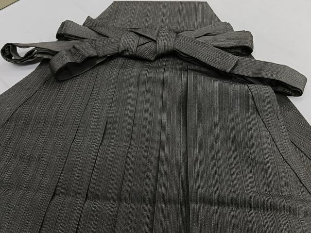 平和屋着物＊夏物　男性　行灯袴　縦絽　縞　正絹　逸品　CABJ4203xi