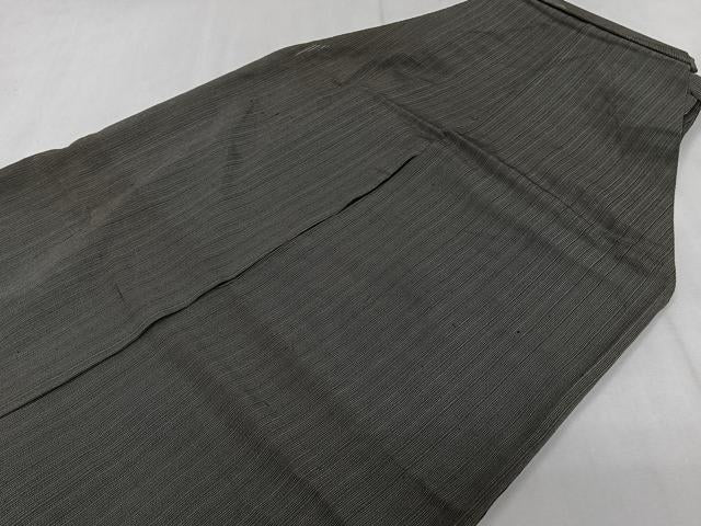 平和屋着物＊夏物　男性　行灯袴　縦絽　縞　正絹　逸品　CABJ4203xi