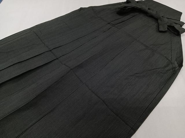 平和屋着物＊夏物　男性　行灯袴　縦絽　縞　正絹　逸品　CABJ4205xi