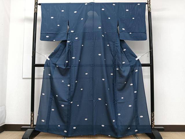 平和屋着物＊夏物　小紋　絽　兎丸文　正絹　逸品　CABJ4207xi