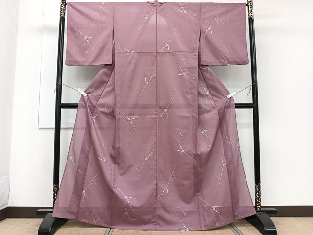平和屋着物＊夏物　小紋　絽　枝草文　洗える着物　CABJ4210xi