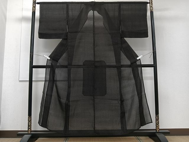 平和屋着物＊夏物　紗紬　十字文　正絹　逸品　CABJ4212xi