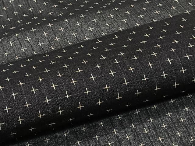 平和屋着物＊夏物　紗紬　十字文　正絹　逸品　CABJ4212xi