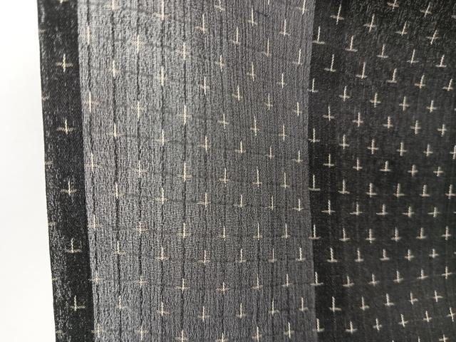 平和屋着物＊夏物　紗紬　十字文　正絹　逸品　CABJ4212xi