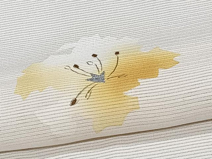 平和屋着物＊夏物　訪問着　絽　花文　銀彩　正絹　逸品　CABJ4213xi