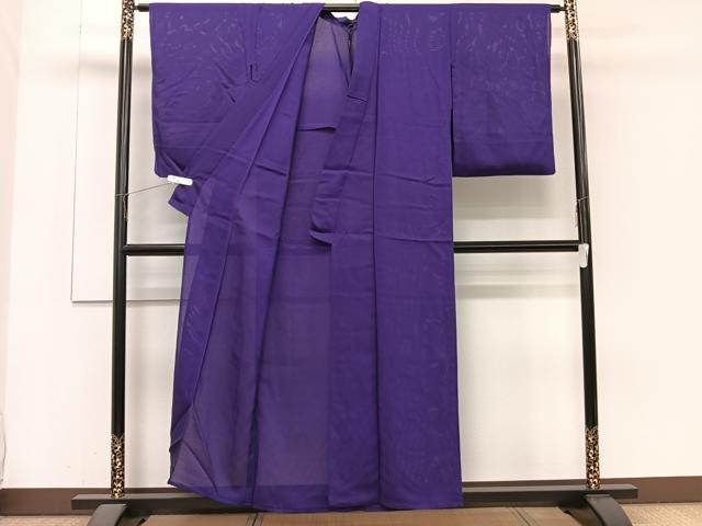 平和屋着物＊夏物　色無地　絽　葡萄色　正絹　逸品　CABJ4214xi