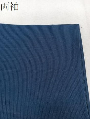平和屋着物＊夏物　色無地　縦絽　青藍色　大丸扱い　正絹　逸品　未使用　CABJ4216xi