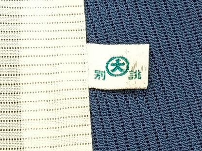 平和屋着物＊夏物　色無地　縦絽　青藍色　大丸扱い　正絹　逸品　未使用　CABJ4216xi