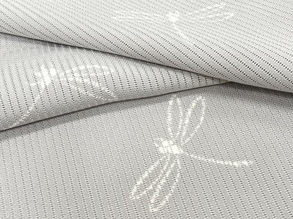 平和屋着物＊夏物　小紋　縦絽　蜻蛉　正絹　逸品　CABJ4219xi
