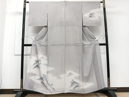 平和屋着物＊夏物　訪問着　絽縮緬　遠山松文　正絹　逸品　未使用　CABJ4220xi