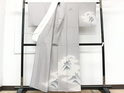 平和屋着物＊夏物　訪問着　絽縮緬　遠山松文　正絹　逸品　未使用　CABJ4220xi
