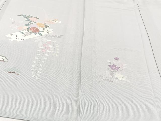 平和屋着物＊夏物　訪問着　絽　駒刺繍　花筏　正絹　逸品　CABJ4223xi