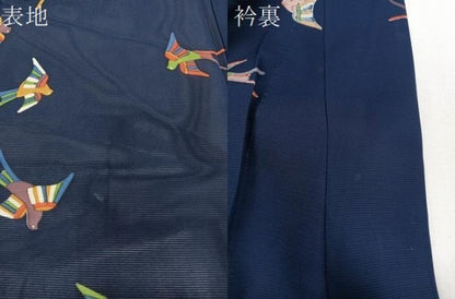 平和屋着物＊夏物　小紋　絽　飛鳥文　正絹　逸品　CABJ4225xi