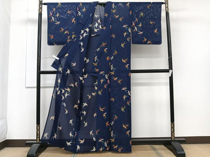 平和屋着物＊夏物　小紋　絽　飛鳥文　正絹　逸品　CABJ4225xi