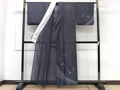 平和屋着物＊夏物　訪問着　絽　枝花文　正絹　逸品　CABJ4230xi