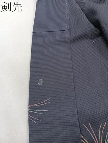 平和屋着物＊夏物　小紋　絽　松葉文　正絹　逸品　CABJ4233xi