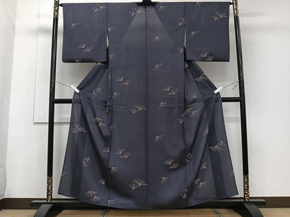 平和屋着物＊夏物　小紋　絽　松葉文　正絹　逸品　CABJ4233xi