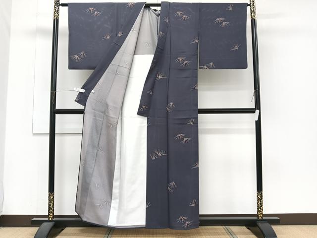平和屋着物＊夏物　小紋　絽　松葉文　正絹　逸品　CABJ4233xi