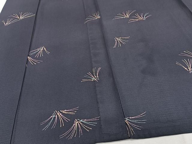 平和屋着物＊夏物　小紋　絽　松葉文　正絹　逸品　CABJ4233xi