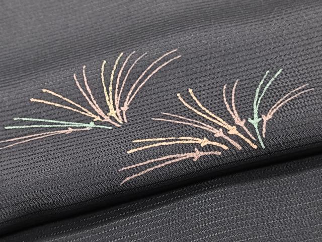 平和屋着物＊夏物　小紋　絽　松葉文　正絹　逸品　CABJ4233xi