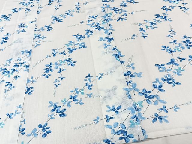 平和屋着物＊夏物　小紋　紗　枝草花文　洗える着物　CABJ4236xi