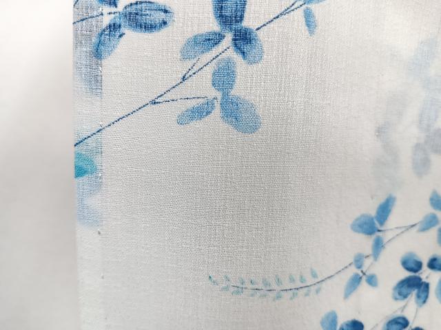 平和屋着物＊夏物　小紋　紗　枝草花文　洗える着物　CABJ4236xi