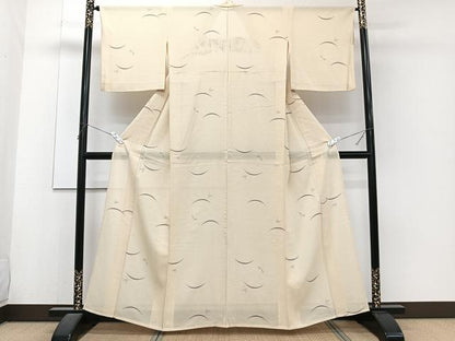 平和屋着物＊夏物　小紋　絽　芝トンボ柄　正絹　逸品　CABJ4238xi