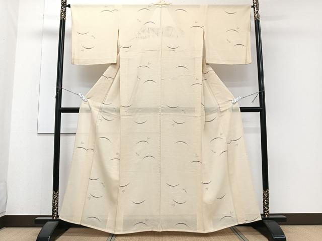 平和屋着物＊夏物　小紋　絽　芝トンボ柄　正絹　逸品　CABJ4238xi