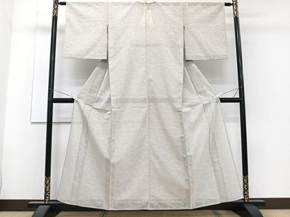 平和屋着物＊夏物　紗紬　唐草文　正絹　逸品　CABJ4239xi