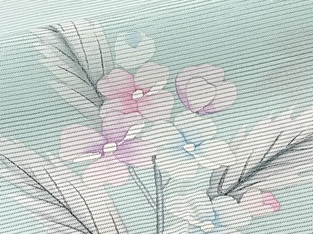 平和屋着物＊夏物　訪問着　絽　手描き　草花文　正絹　逸品　CABJ4241xi