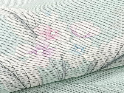 平和屋着物＊夏物　訪問着　絽　手描き　草花文　正絹　逸品　CABJ4241xi